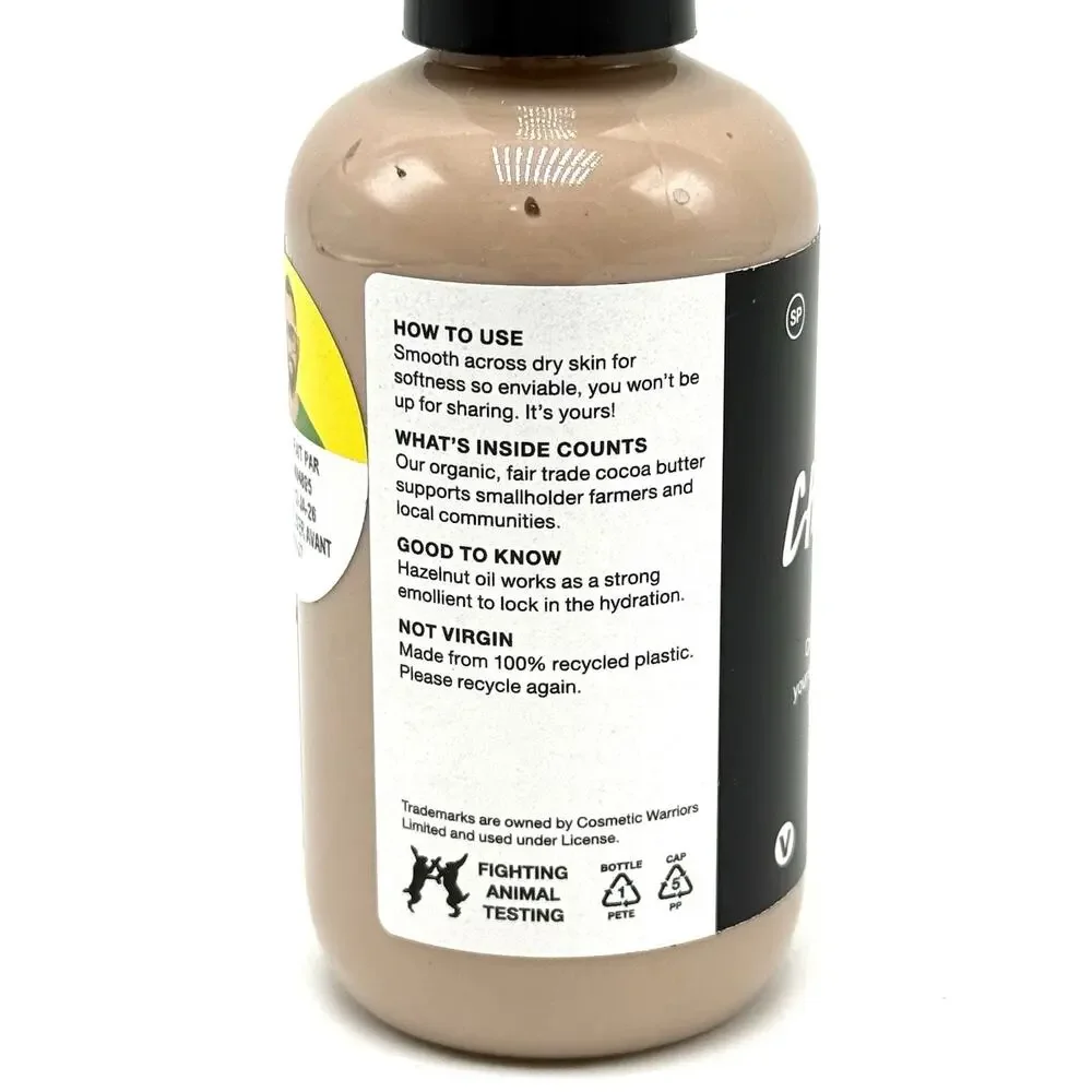 Lush Posh Chocolate Body Lotion 3.3oz Hazelnut Cocoa New Sealed